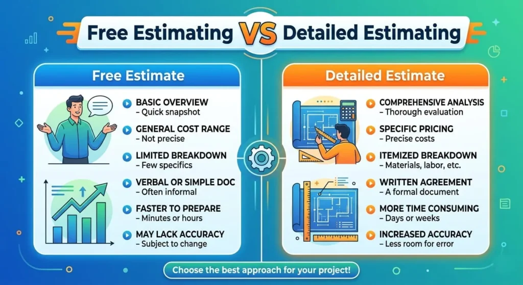 What's the Difference Between a Free Estimate and a Detailed Estimate