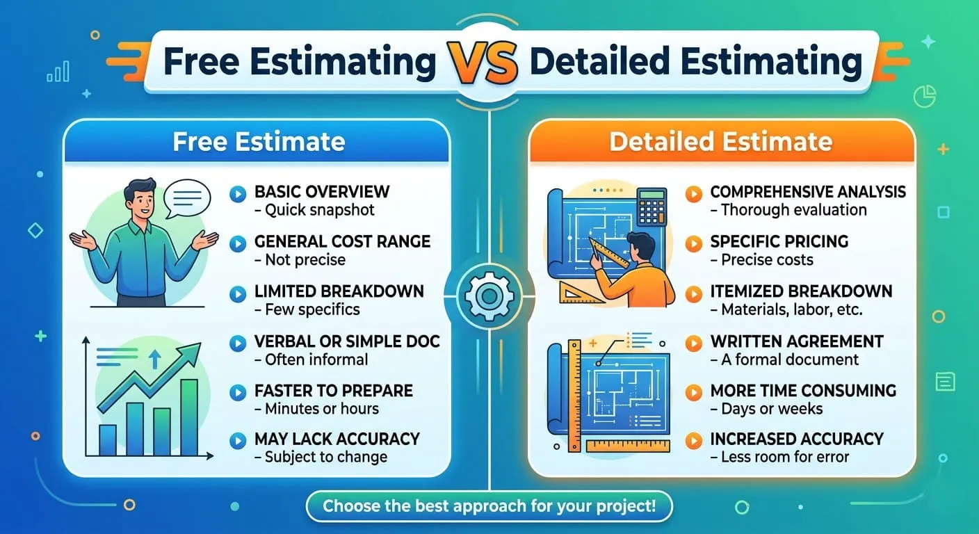 What’s the Difference Between a Free Estimate and a Detailed Estimate?
